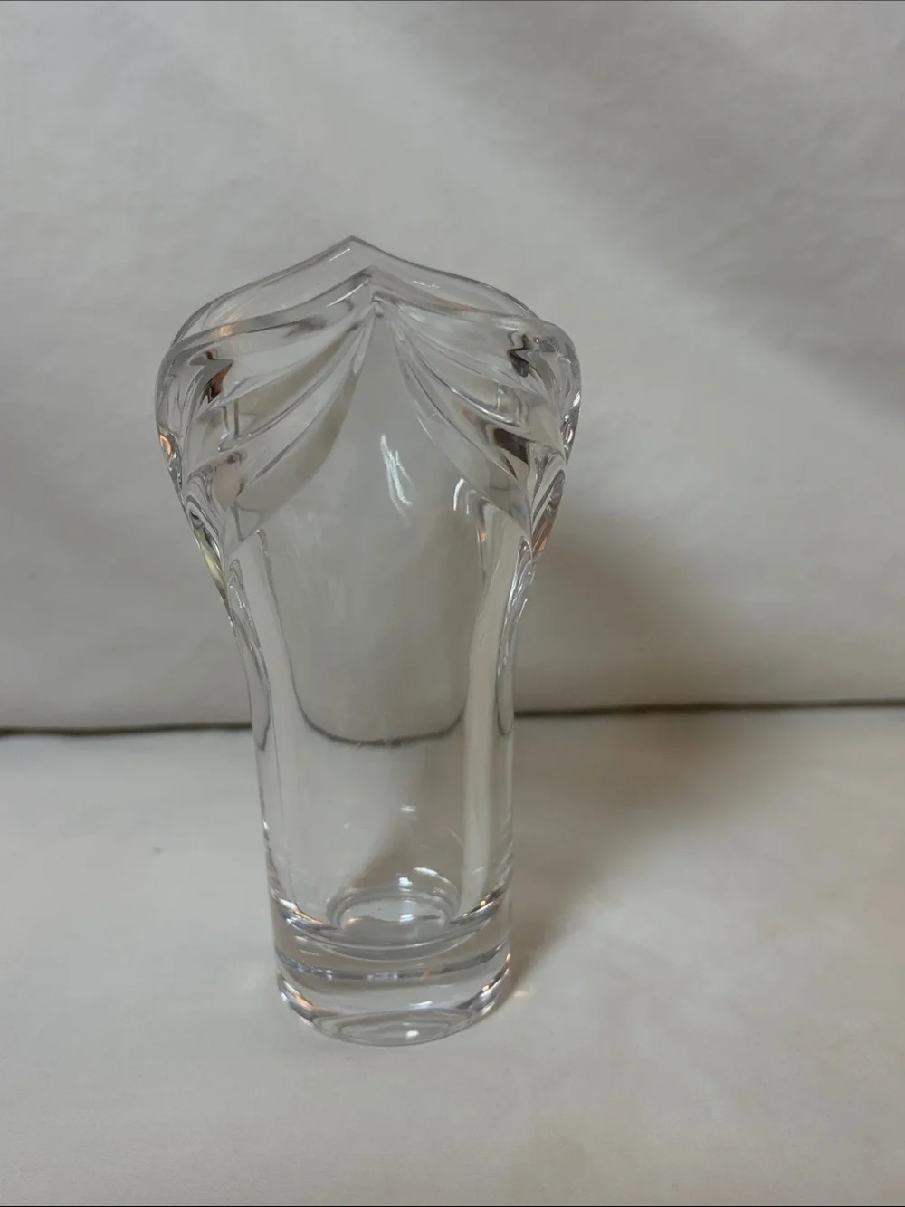 Mikasa “Ramona” Clear Glass Tulip-Top Vase